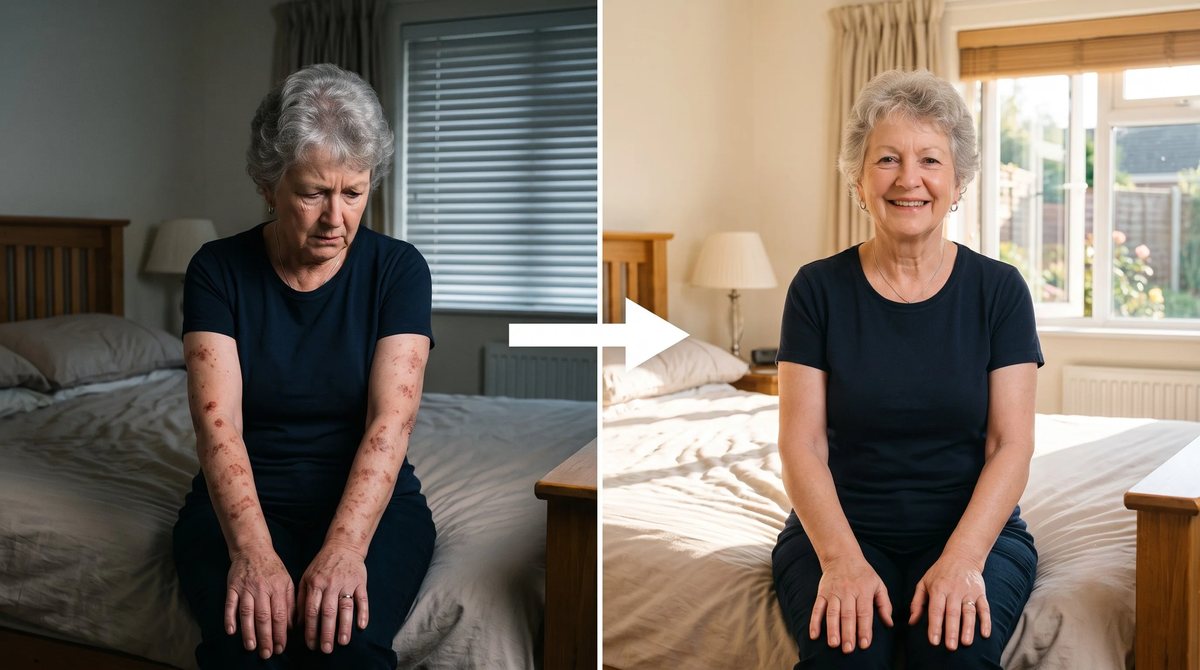 Antes y después del uso continuo en antebrazos