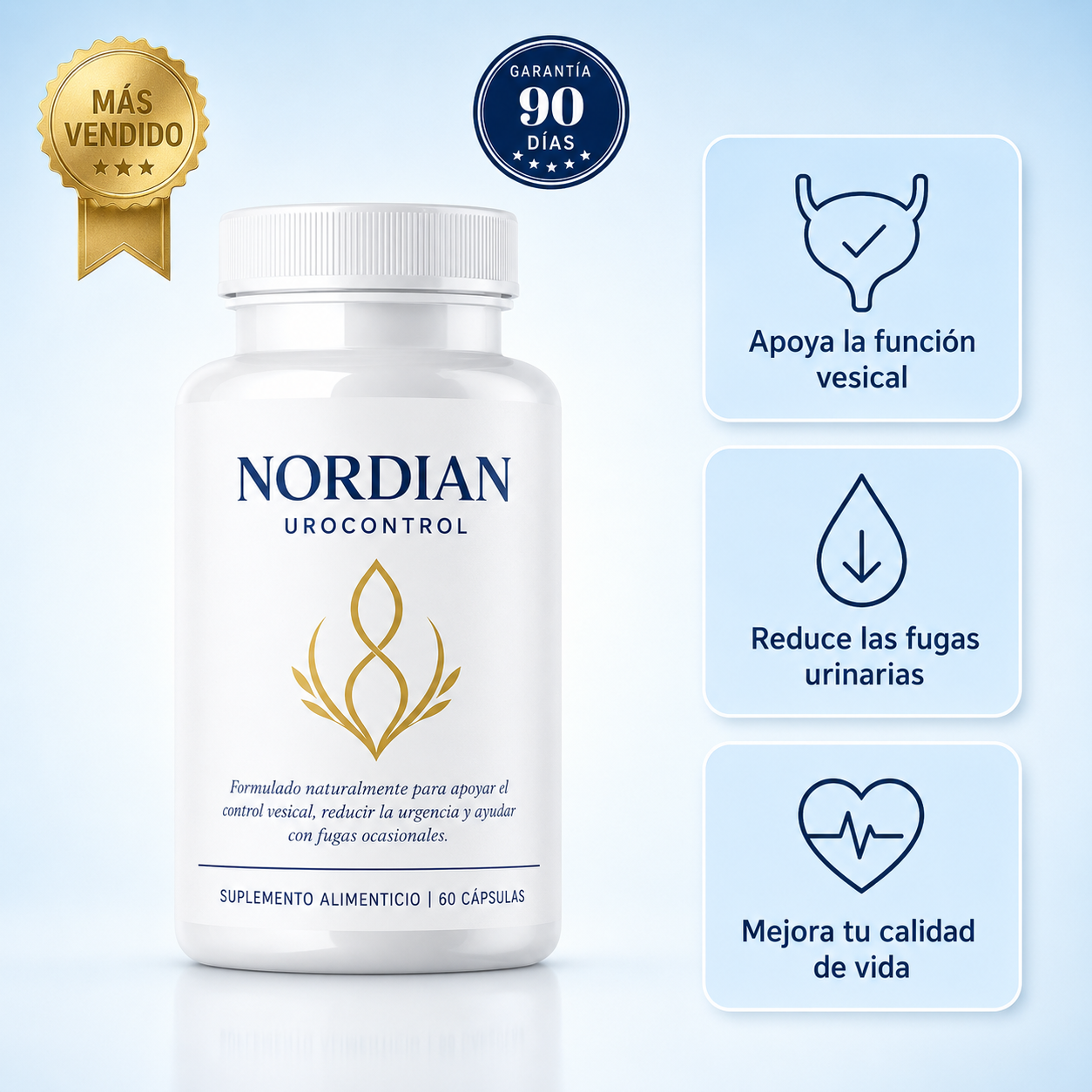 NordiControl - Reduce fugas, urgencia y visitas nocturnas al baño