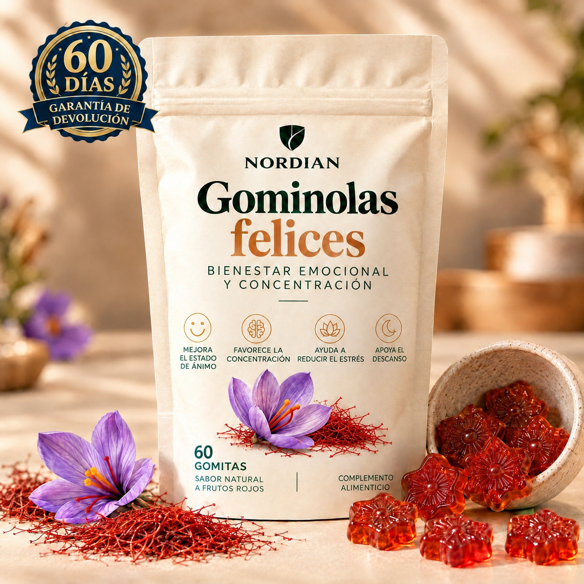 Gominolas de azafrán Nordian