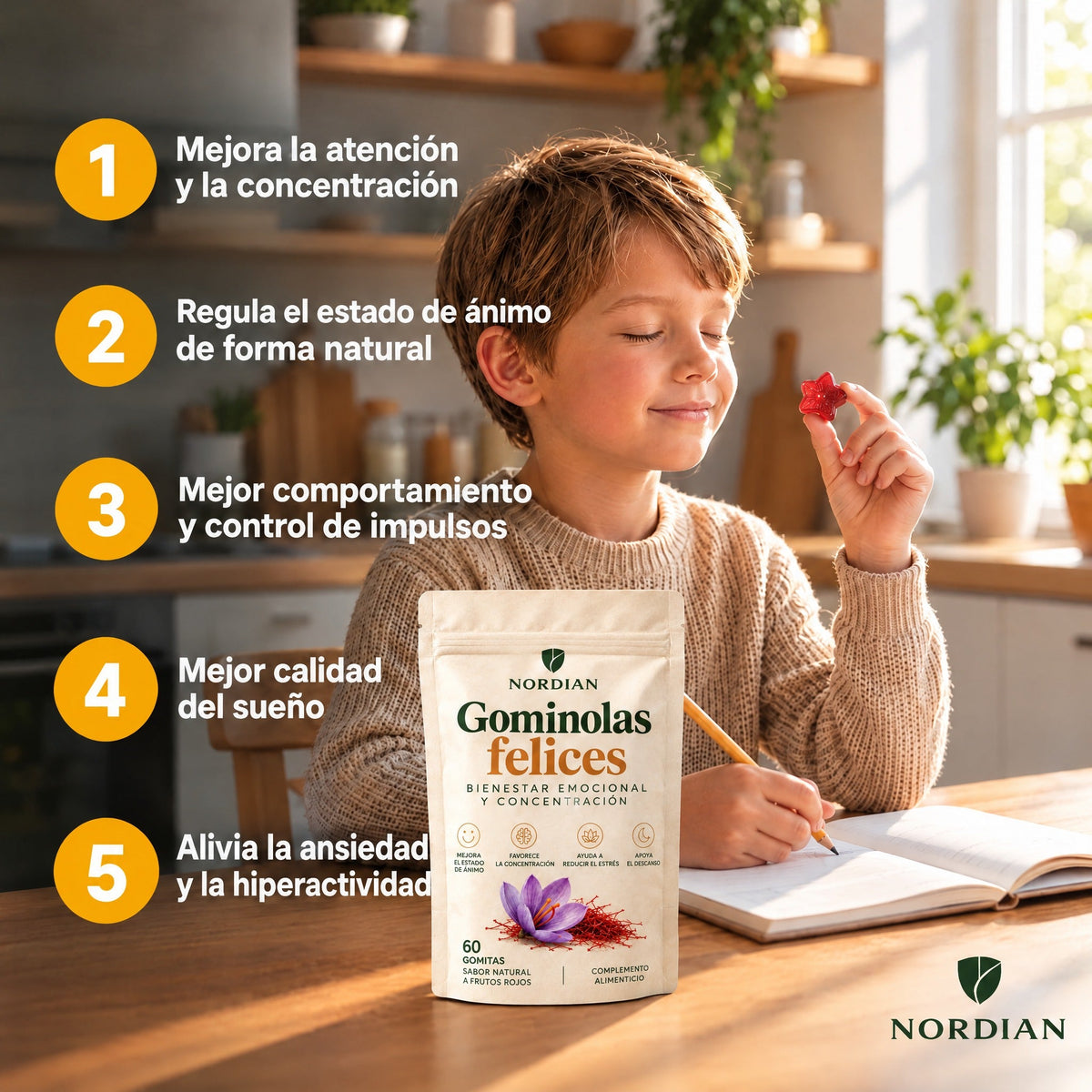 Gominolas de azafrán Nordian
